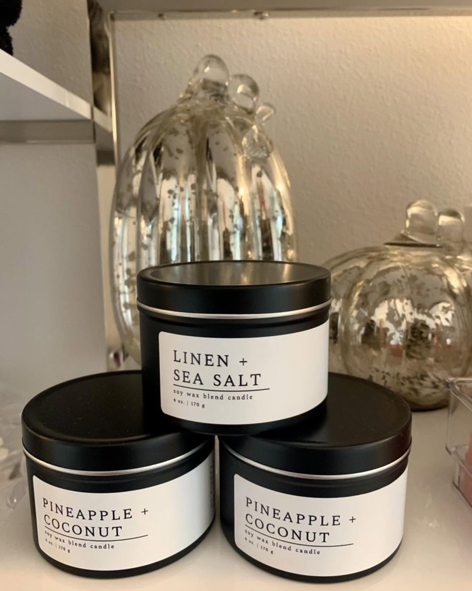 Bliss candles on a shelf
