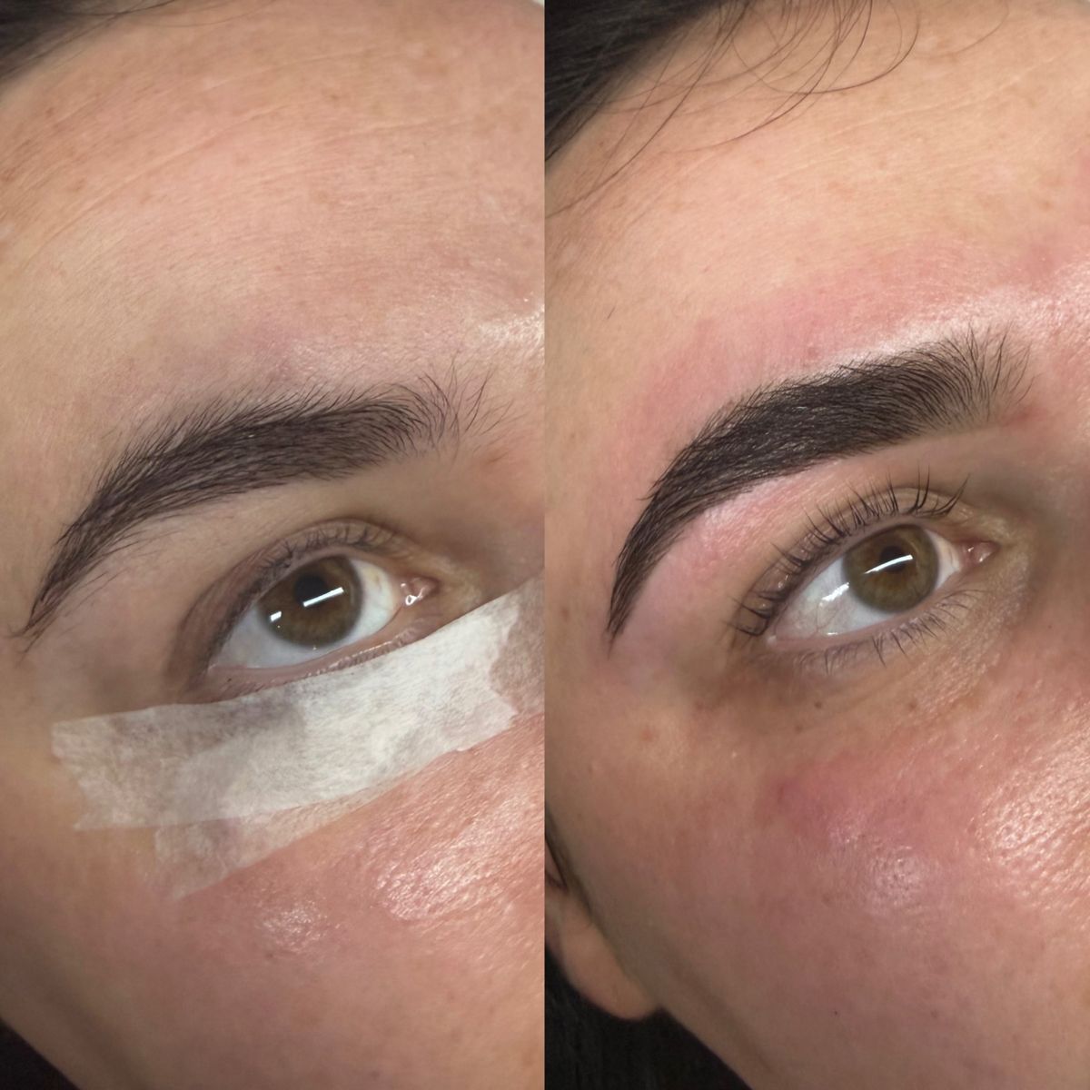 Brow tint before and after